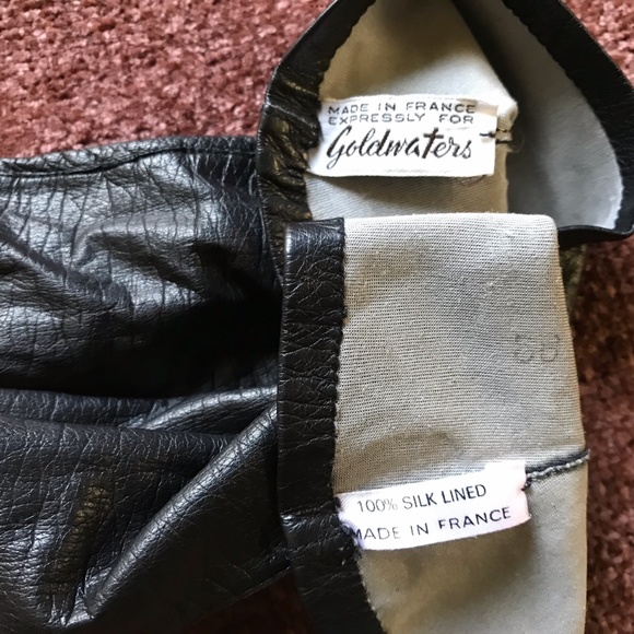 60’s French Kidskin Black Ladies Gloves / Historic Goldwater’s Dept. Store AZ - Picture 4 of 7